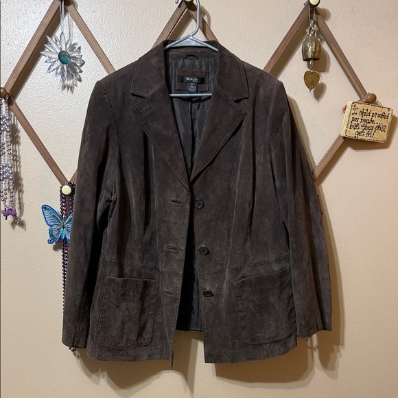 Style & Co. Jackets & Blazers - Style & Co. Brown Suede Blazer